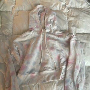 Cropped tie dye hoodie